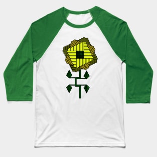 Sunflower - Geometric Abstract Baseball T-Shirt